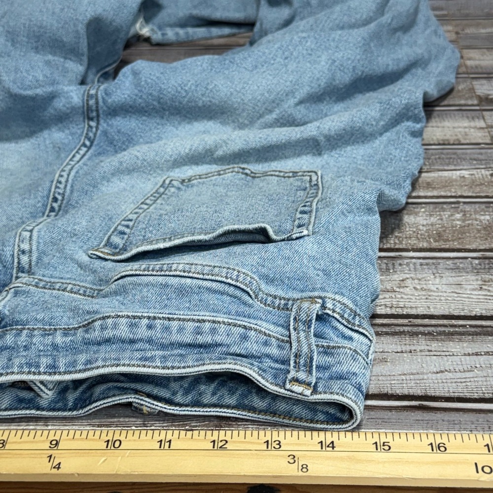 Oliver Logan Jeans Women 30 Blue Raw Hem Straight Leg Light Wash High Rise - Picture 7 of 9